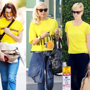 时髦有活力的黄色T恤，20多岁的女生这样搭配美的刚刚好！